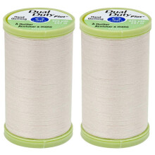 2er-Pack Bundle Coats & Clark Dual Duty Plus Handquiltgarn 325yds Natural s960-8010
