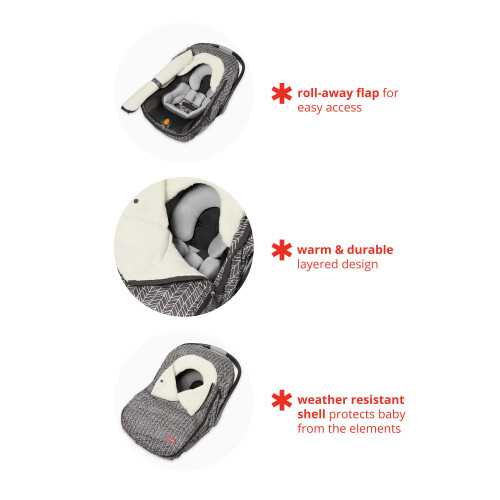 Skip Hop Skip Hop Winter-Autositzbezug Stroll & Go Heather Grey 2