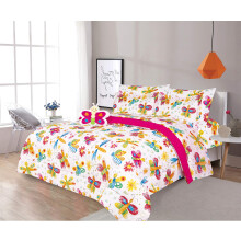 Sapphire Home 8 Piece Butterfly Full Bedding Set Bed in a Bag Kids Butterfly Comforter Set with Butterfly Sheets Pillow Case Toy Pillow Toddler