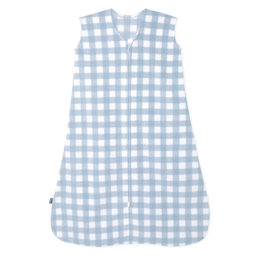 HALO Sleepsack  Micro-Fleece Wearable Blanket  Swaddle Transition Sleeping Bag  TOG 1.0  Gingham Blue  Small  3-6 Months