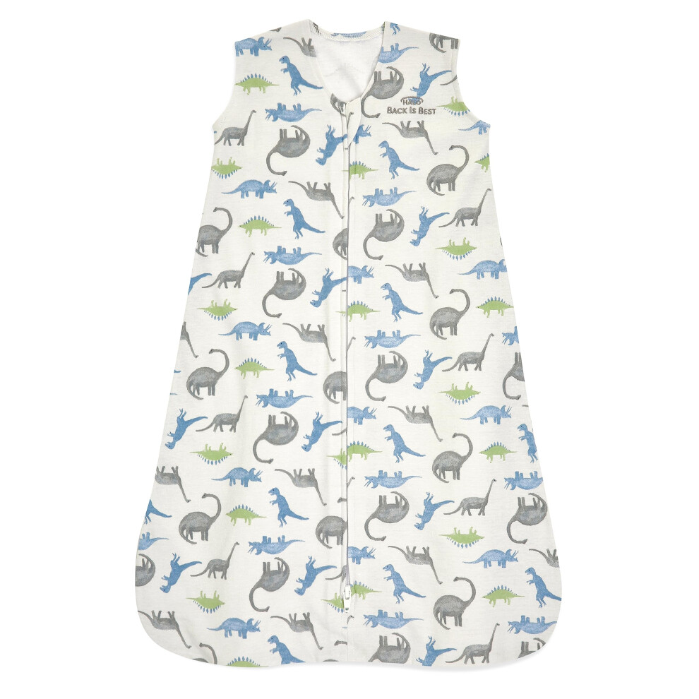 HALO SleepSack  100% Cotton Wearable Blanket  Swaddle Transition Sleeping Bag  TOG 0.5  Watercolor Dinos  Medium  6-12 Months