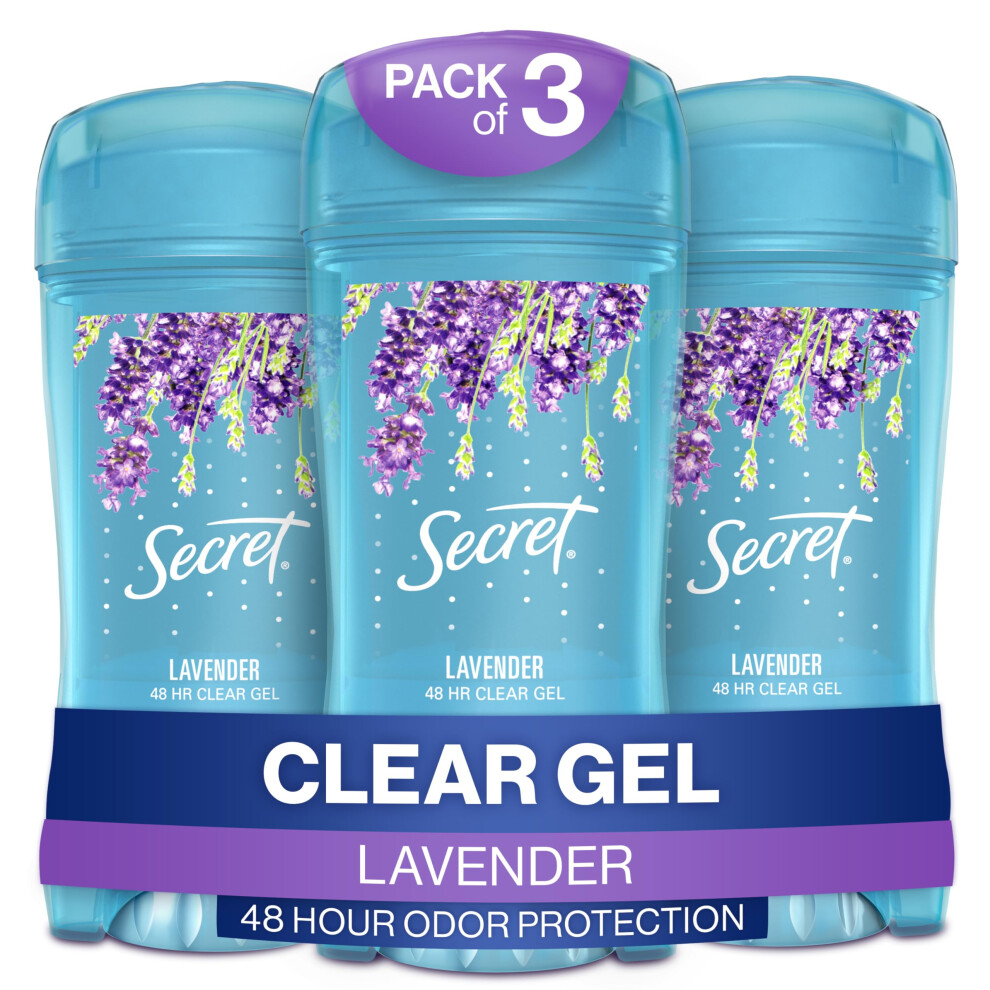 ??St??? Secret Antiperspirant And Deodorant For Women Refreshing Lavender Clear Gel 48 Hr Odor Protection 3.4 Oz (Pack Of 3)