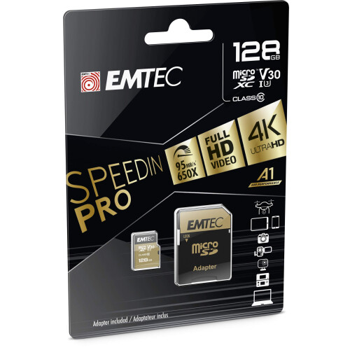 Emtec SPEEDIN' microSD Class 10 V30 UHS-I U3 (128GB)
