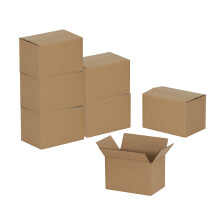 Gheir 6x4x4 tommer forsendelsesbokse 50 Pack Kraft Borrugede sm? papkasser til mailing af pakning brun