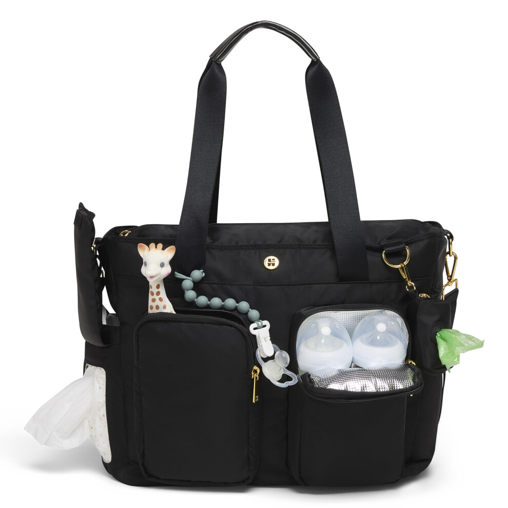 Huggies Carry All Weekender Tote Diaper Bag  Black