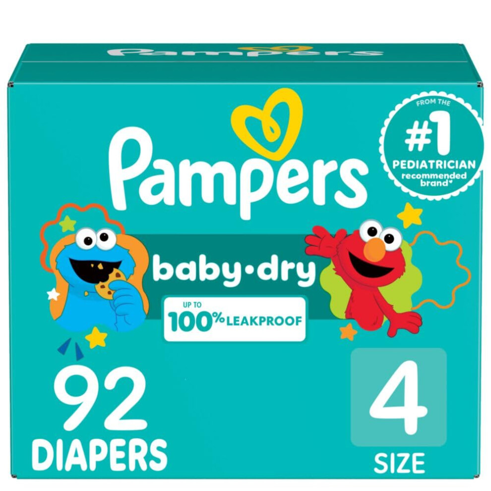 Pampers Diapers - Baby Dry - Size 4  92 Count  Absorbent Disposable Infant Diaper (Packaging May Vary)-image-OPC-PGC9BQB-NEW