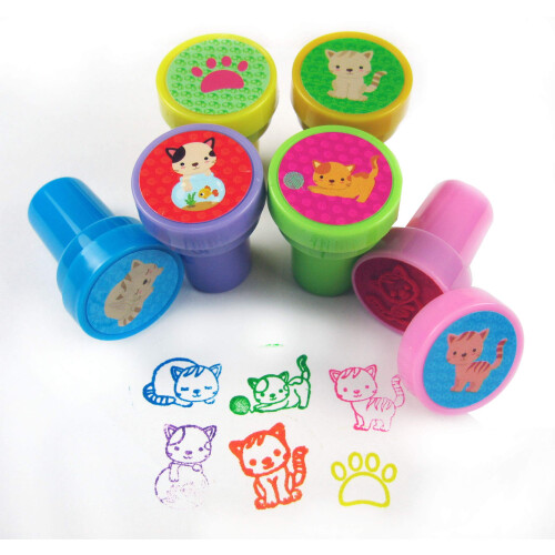 Tiny Mills 24 Pcs Cat Stampers for Kids 1