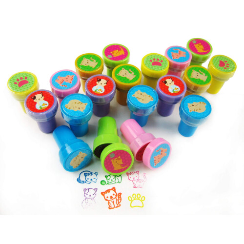 Tiny Mills 24 Pcs Cat Stampers for Kids 2