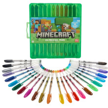 Innovative design Minecraft Gel Pen Set til børn 24 pakke med glitter gelpenner søde kuglepenne til drenge og piger