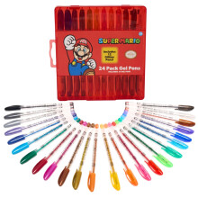 Innovative design Nintendo Super Mario Gel Pen sæt til børn Mario og Luigi 24 Pack med glitter gelpenner søde kuglepenne til piger og drenge
