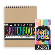 Ooly Magic Puffy Pens S?t med 6 neonfarver med 3D-bl?k Bare tilf?j varme og se kunst Grow kreative mark?rer til b?rn og sm?b?rn Sjove kunstartikl