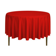 Lann's Linens - 90"""" rund premium dug til bryllup/banket/restaurant - polyesterstof dug - r?d