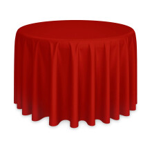 Lann's Linens - Tovaglia rotonda premium da 120"" per matrimoni/banchetti/ristoranti - Tovaglia in tessuto di poliestere - Rosso