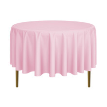 Lann's Linens - Tovaglia rotonda premium da 90"" per matrimoni/banchetti/ristoranti - Tovaglia in tessuto di poliestere - Rosa