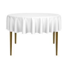 Lann's Linens - Tovaglia rotonda premium da 70"" per matrimoni/banchetti/ristoranti - Tovaglia in tessuto di poliestere - Bianca