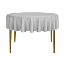 Lann's Linens - 70"""" okr   hly pr   miov    obrus na svadbu/banketu/re   taur   ciu - polyesterov    obrus - strieborn