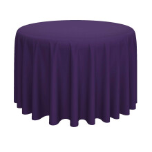 Lann's Linens - Tovaglia rotonda premium da 108"""" per matrimoni/banchetti/ristoranti - Tovaglia in tessuto di poliestere - Viola