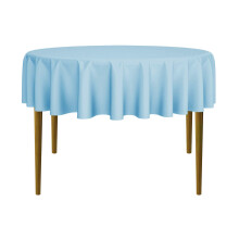 Lann's Linens - Tovaglia rotonda premium da 70"" per matrimoni/banchetti/ristoranti - Tovaglia in tessuto di poliestere - Azzurro