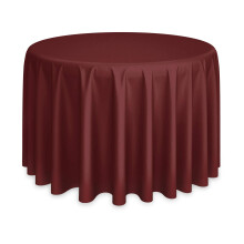 Lann's Linens     Runde Premium-Tischdecke f   r Hochzeiten/Bankette/Restaurants, 304 cm, Polyestergewebe, Burgunderrot