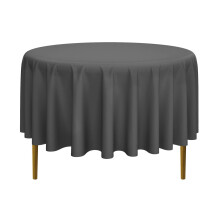 Lann's Linens     Runde Premium-Tischdecke f   r Hochzeiten/Bankette/Restaurants, 228 cm, Polyestergewebe, Dunkelgrau