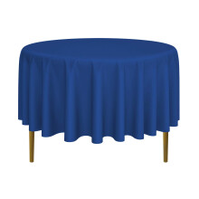 Lann's Linens - Tovaglia rotonda premium da 90"" per matrimoni/banchetti/ristoranti - Tovaglia in tessuto di poliestere - Blu reale