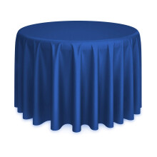 Lann's Linens - Tovaglia rotonda premium da 120"" per matrimoni/banchetti/ristoranti - Tovaglia in tessuto di poliestere - Blu reale