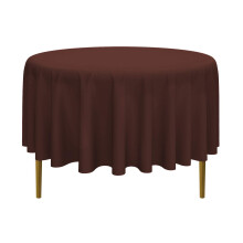 Lann's Linens - Tovaglia rotonda premium da 90"" per matrimoni/banchetti/ristoranti - Tovaglia in tessuto di poliestere - Marrone cioccolato