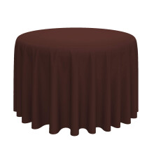 Lann's Linens - Tovaglia rotonda premium da 132"""" per matrimoni/banchetti/ristoranti - Tovaglia in tessuto di poliestere - Marrone cioccolato