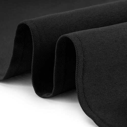 Lann's Linens - 90 x 132 Premium Tablecloth for Wedding/Banquet/Restaurant - Rectangular Polyester Fabric Table Cloth - Black 2