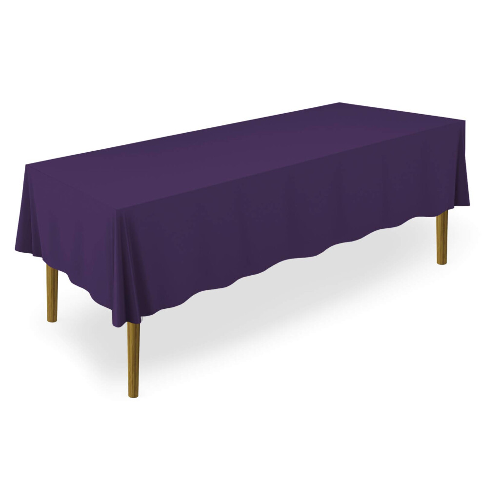 Lann's Linens - Tovaglia Premium 60"""" X 102"""" Per Matrimoni/Banchetti/Ristoranti - Tovaglia Rettangolare In Tessuto Di Poliestere - Viola-image