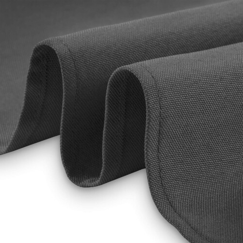 Lann's Linens - 60 x 126 Premium Tablecloth for Wedding/Banquet/Restaurant - Rectangular Polyester Fabric Table Cloth - Dark Gray 2