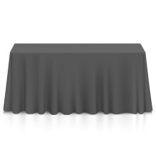 Lann's Linens - Tovaglia Premium 90"""" x 132"""" per matrimoni/banchetti/ristoranti - Tovaglia rettangolare in tessuto di poliestere - Grigio scuro