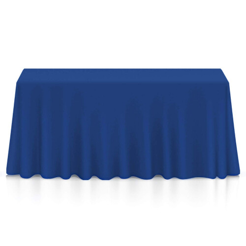 Lann's Linens - 90"""" x 132"""" Premium Tablecloth for Wedding/Banquet/Restaurant - Rectangular Polyester Fabric Table Cloth - Royal Blue