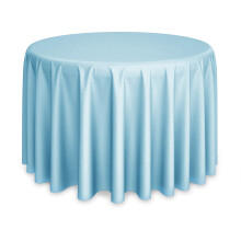 Lann's Linens     Runde Premium-Tischdecke f   r Hochzeiten/Bankette/Restaurants, 304 cm, Polyestergewebe, Babyblau
