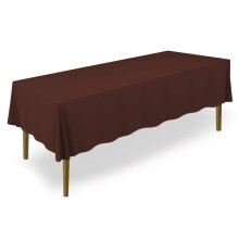 Lann's Linens - 60 x 126 Zoll Premium-Tischdecke f   r Hochzeit/Bankett/Restaurant - Rechteckige Tischdecke aus Polyestergewebe - Schokoladenbraun