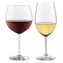 Libbey Vineyard Reserve Wine Glass Set of 12 Red and White Clear Wine Glasses Merlot Bordeaux Chardonnay Gifts Lead-Free Party Wine Glasses