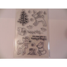Erindringer Umonterede klare frim?rker Woodland Critters