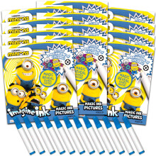 Minions: """"The Rise of Gru"""" Imagine Ink Coloring Book Set - Bundle of 12 No-Mess Minions Coloring Book Party Favor Supplies