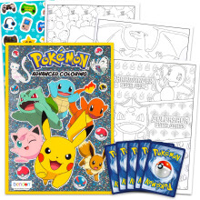Pokemon Coloring Book for Kids  Teens - Bundle with Pokemon Advanced Coloring Book Plus Pokemon Cards for Boys | Pokemon Coloring Set