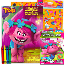 Trolls Coloring and Activity Set Bundle - Trolls Imagine Ink Coloring Book and Trolls Coloring Book with Crayons and Stickers (Includes Mess Free Mar
