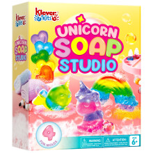 Klever Kits Zeepmaakset - Maak je eigen zeep - DIY Eenhoornzeep met 4 mallen Spa Science Kit voor kinderen Stamactiviteit Cadeaus voor peuter Kind va