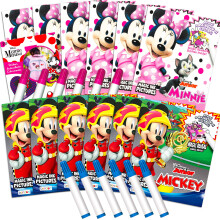 Disney Minnie Mouse and Mickey Mouse Imagine Ink Coloring Book Set for Girls Boys ~ 12 Pack No Mess Coloring Books with Minnie Stickers (Minnie M
