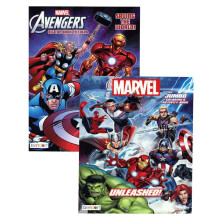 Marvel Avengers Jumbo Coloring and Activity Book - Character Patterned Tool for Brain Stimulation 80-Page Creativity-Focused Gadget Quality Trave