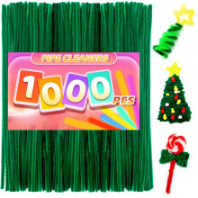 Praisebank 1000 stuks kerstgroen pijpenragers pijpenragers pijpenragers voor ambachten.