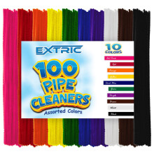 Pijpreinigers - 100 st. Pijpenrager Diverse Kleuren 12 Chenillestelen Pijpenragers Craft Fuzzy Sticks Geweldige knutselbenodigdheden DIY Kunst- en am