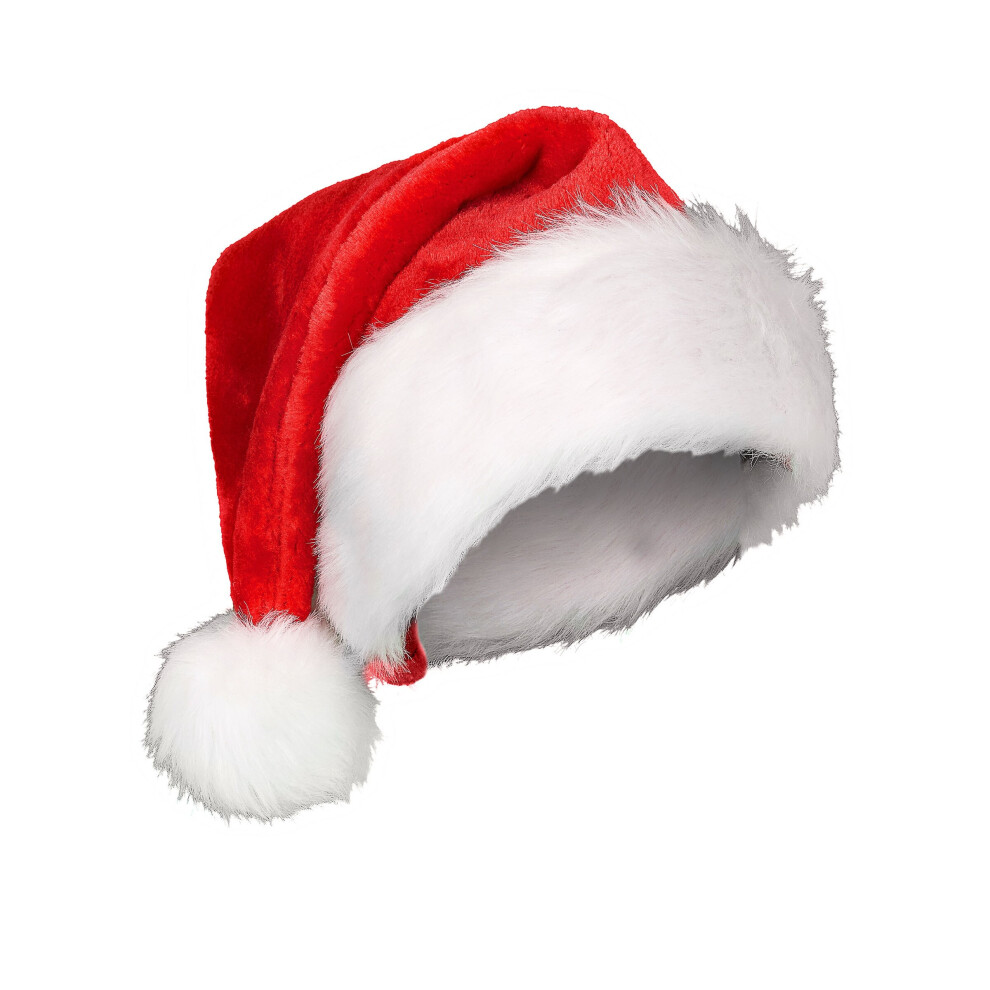 Christmas hat with white faux fur