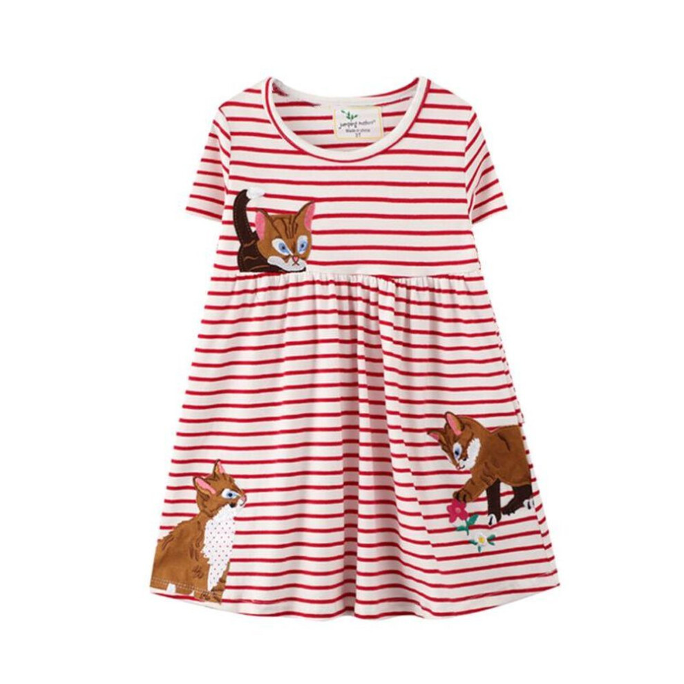 (6T recommended height 110-120 cm) "2024 Summer Girls' Cotton Princess Dress & Nightdress for Small to Medium Girls