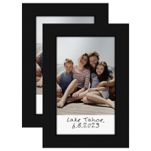 Americanflat 2x3 Picture Frame - Set of 2 - Use as 2x3 Frame for Instant-Print Photos - Black Mini Picture Frames for Tabletop and Wall Display with P