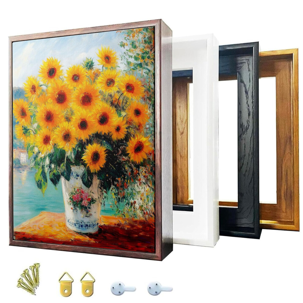 Cornici Galleggianti In Tela Sunwes, Cornice Galleggiante In Tela, Decorazione Da Parete Per 1 1/4 Pollici Di Profondit , Dimensioni Personalizza-image