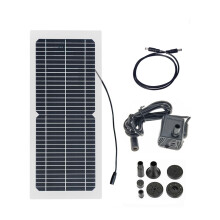(10W With Water Pump) 12V 10W Solar Panel With Brushless DC Water Pump Landscape Pool Garden Fountain Decoration Aquarium Circulating Sprinkler